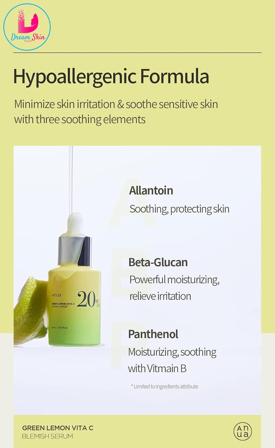 Anua Green Lemon Vita C Blemish Serum, 20g